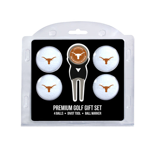 Texas four ball golf gift set with divot tool and ball marker