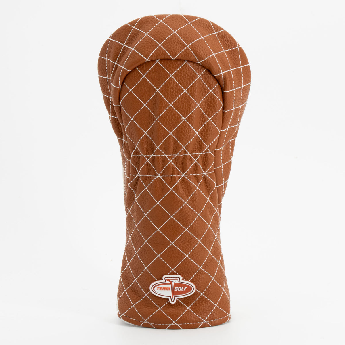Texas Longhorns solid quilted driver headcover, close-up of reverse-side stitching and exterior texture