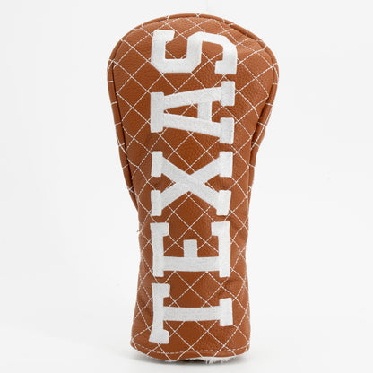 Texas Longhorns Solid Quilted Fairway Headcover, front view