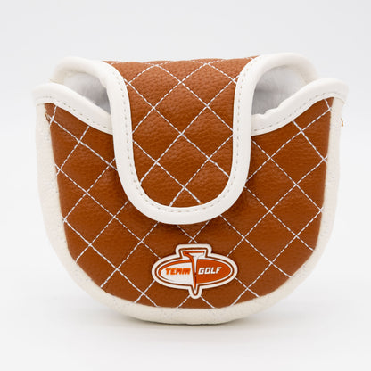 Texas Longhorns Solid Quilted Mallet Putter Cover, back view