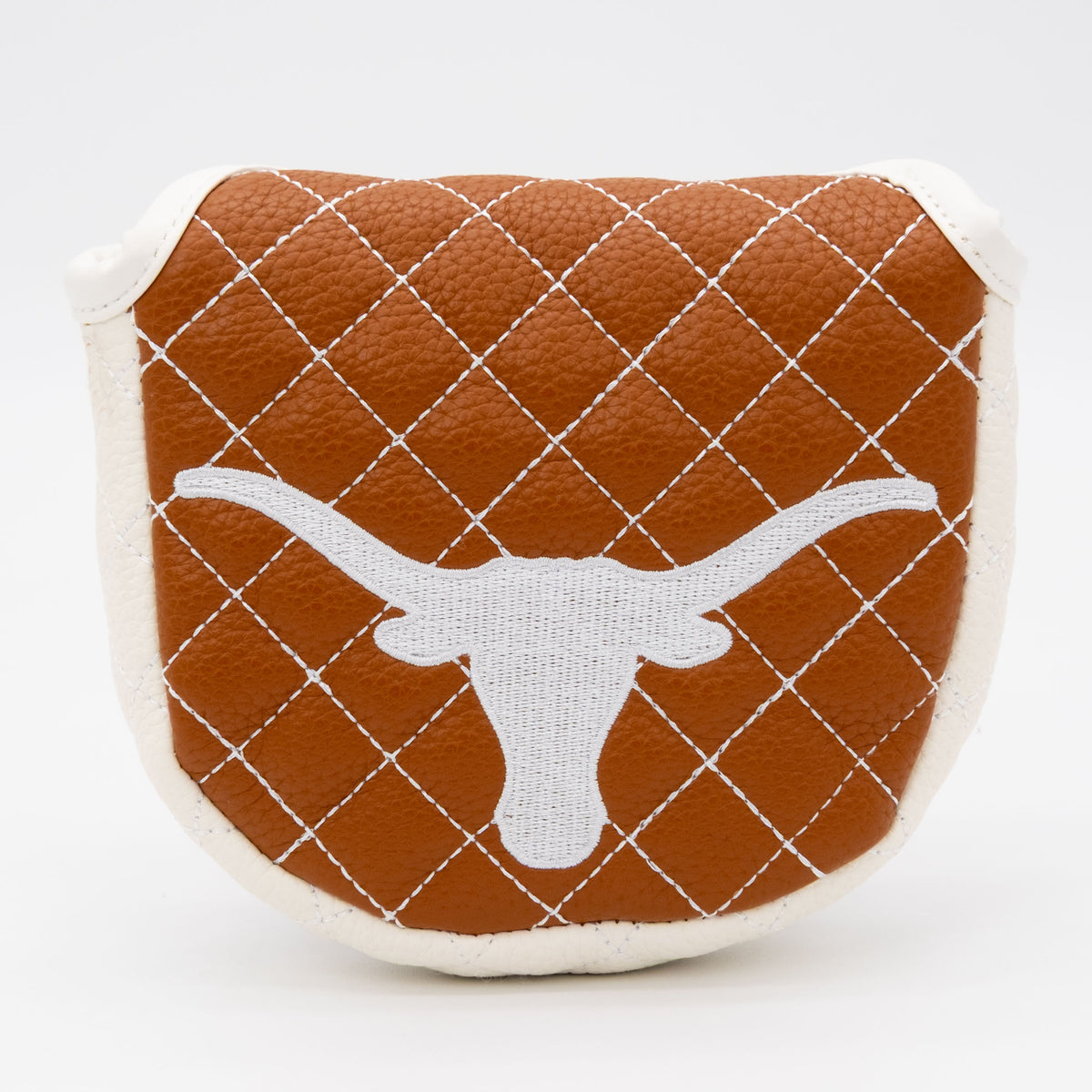 Texas Longhorns Solid Quilted Mallet Putter Cover, front view
