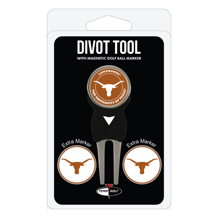 Texas Longhorns divot repair tool and three ball markers
