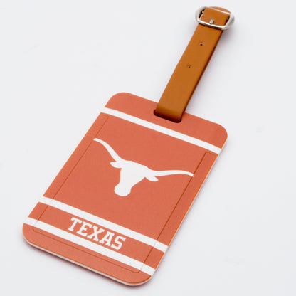 Texas Longhorns plastic golf bag tag by Team Golf, product photo 1