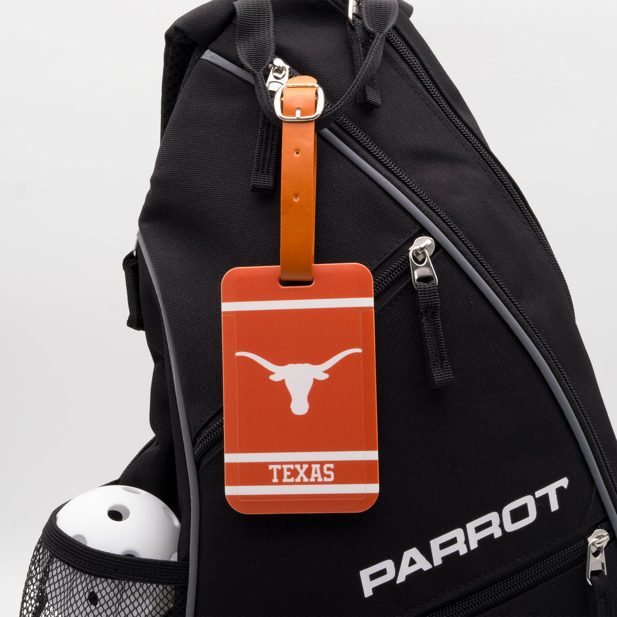 Texas Longhorns plastic golf bag tag by Team Golf, product photo 3
