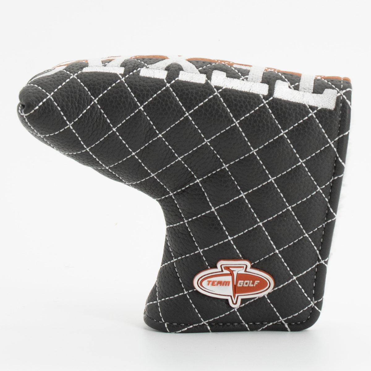 Texas Longhorns Split Quilted Blade Putter Cover, back view