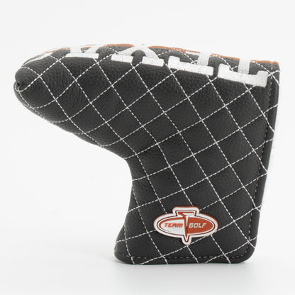Texas Longhorns Split Quilted Blade Putter Cover, back view