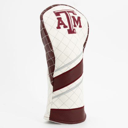 Texas A&M Aggies Striped Quilted Fairway Headcover, angled view