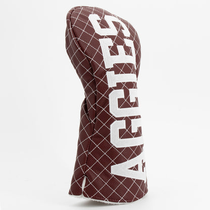 Texas A&M Aggies Solid Quilted Driver Headcover, angled view