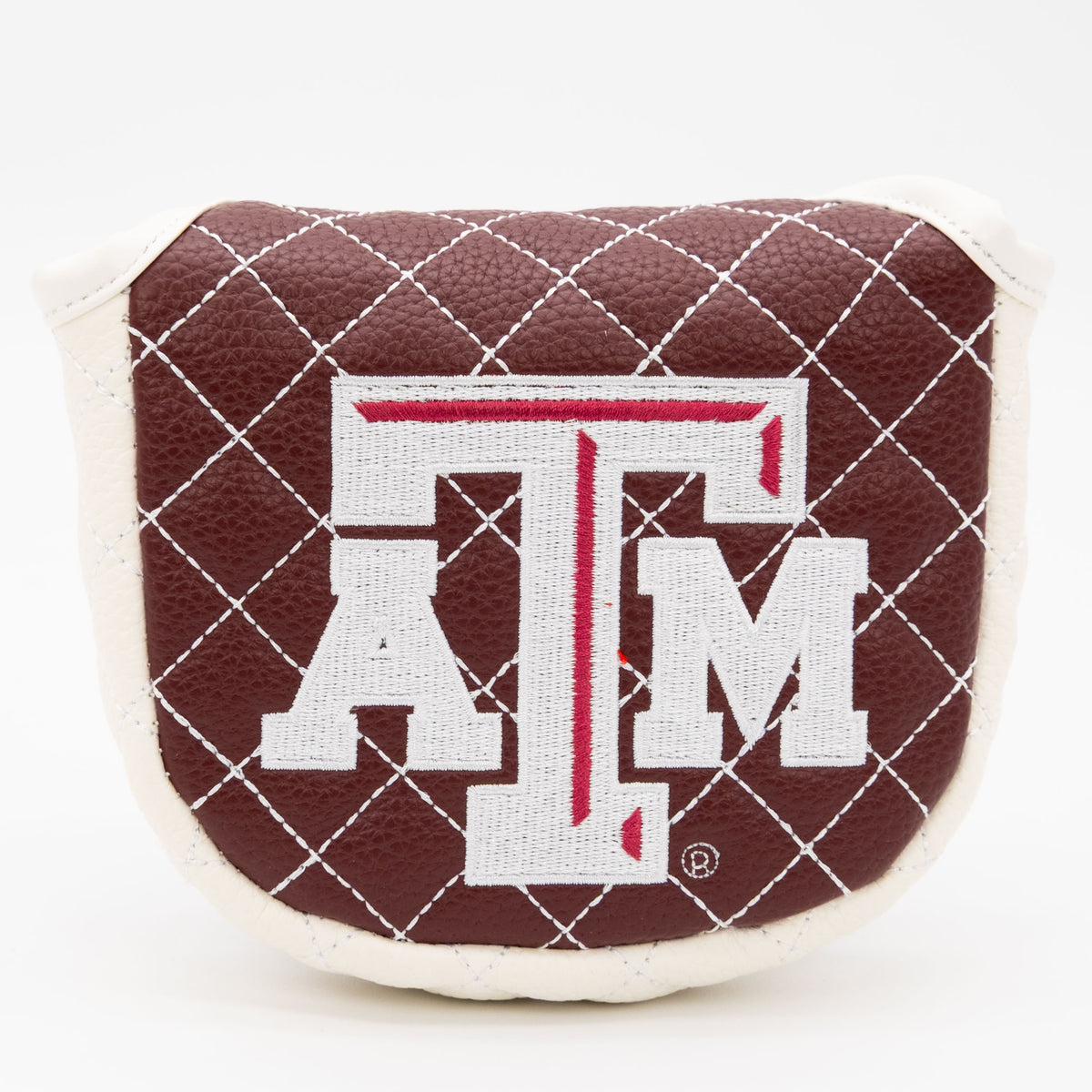 Texas A&M Aggies Solid Quilted Mallet Putter Cover, front view