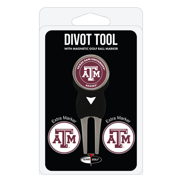 Texas A&M Aggies divot repair tool and three ball markers