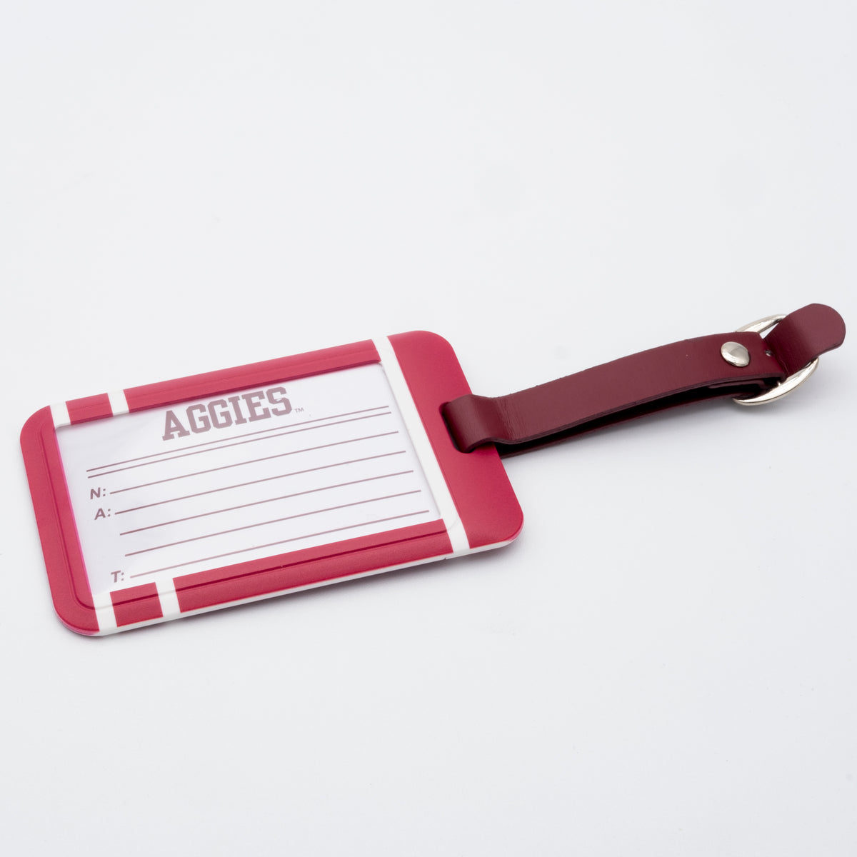 Texas A&M Aggies plastic golf bag tag by Team Golf, product photo 2