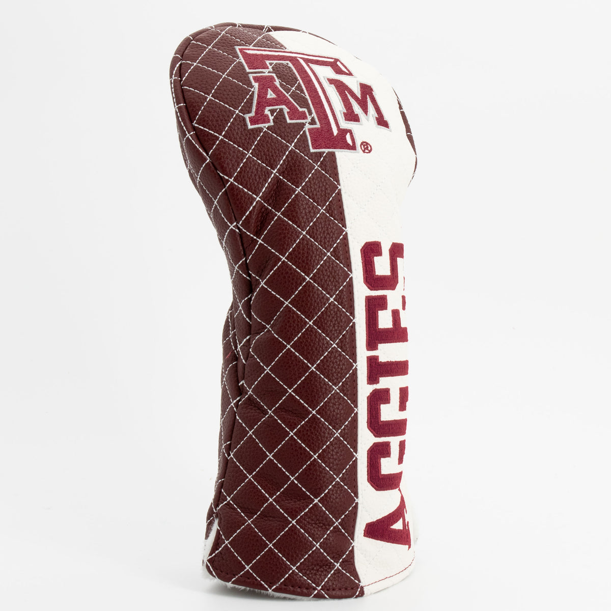 Texas A&M Aggies Split Quilted Driver Headcover, angled view