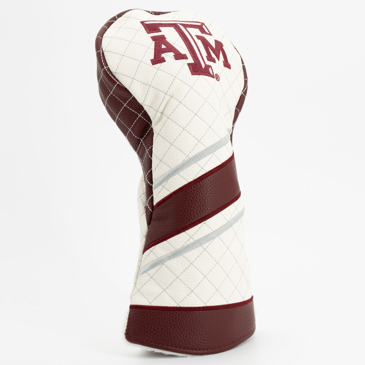 Texas A&M Aggies Striped Quilted Driver Headcover, angled view