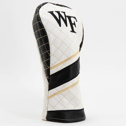 Wake Forest Demon Deacons Striped Quilted Fairway Headcover, angled view