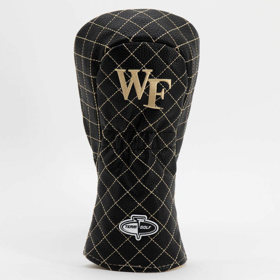 Wake Forest Demon Deacons solid quilted fairway cover, back view