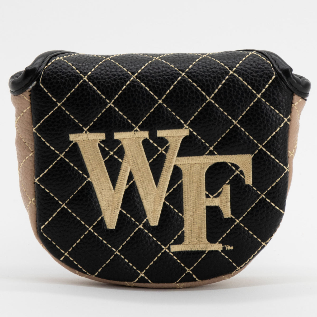 Wake Forest Demon Deacons Solid Quilted Mallet Putter Cover, front view