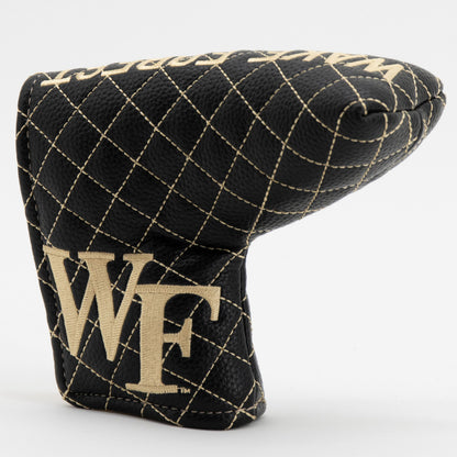 Wake Forest Demon Deacons Solid Quilted Blade Putter Cover, angled view