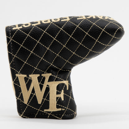 Wake Forest Demon Deacons Solid Quilted Blade Putter Cover, front view