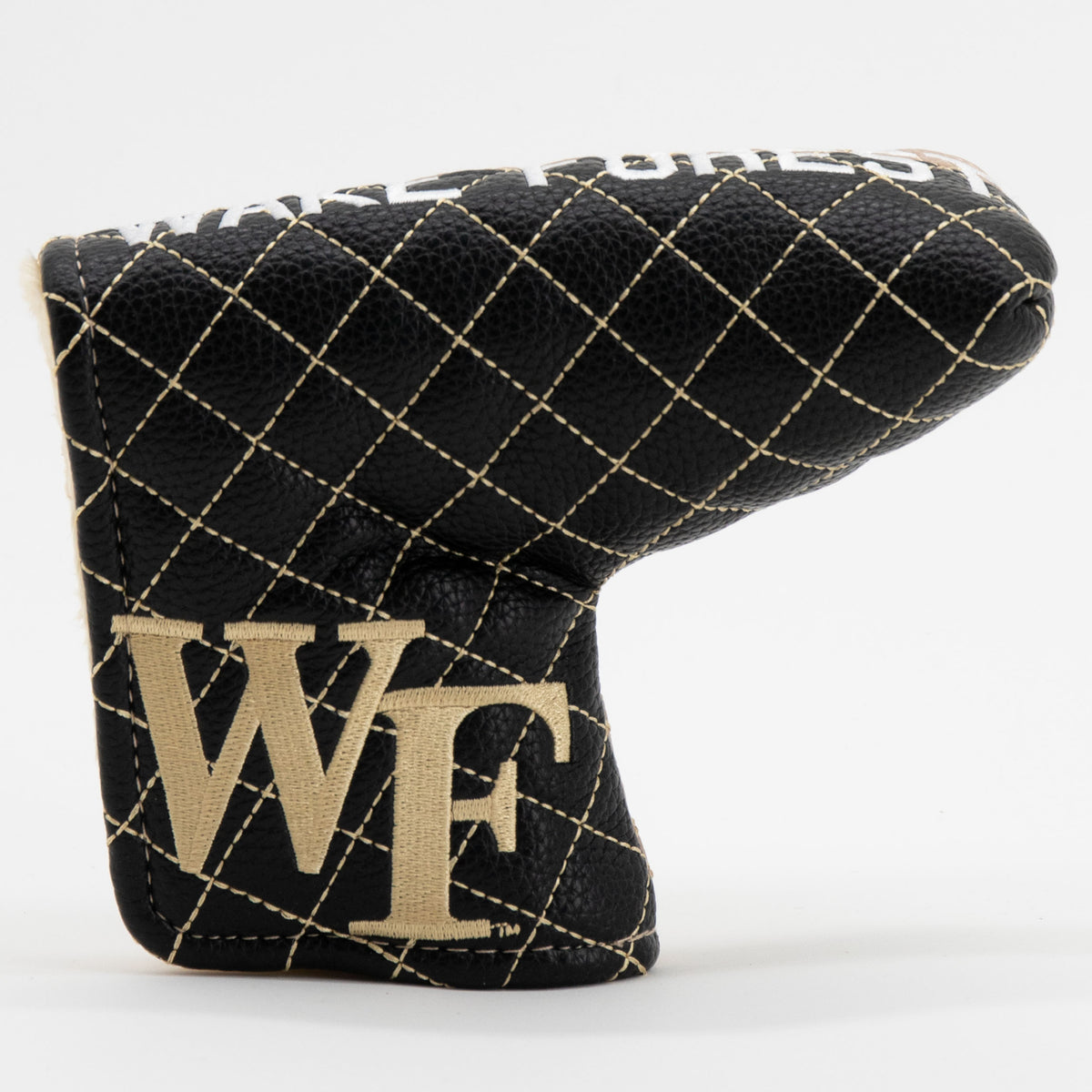Wake Forest Demon Deacons Split Quilted Blade Putter Cover, front view