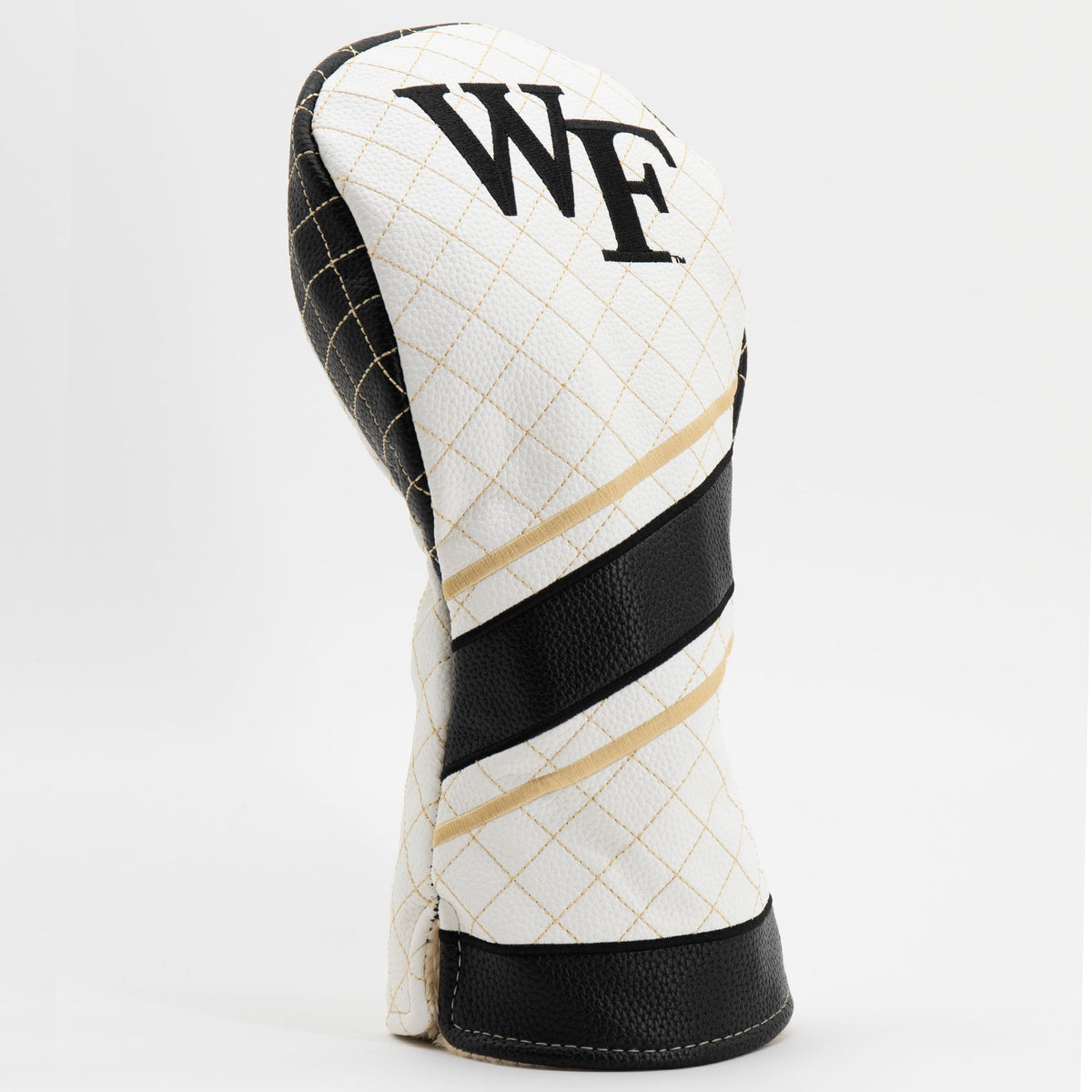 Wake Forest Demon Deacons Striped Quilted Driver Headcover, angled view