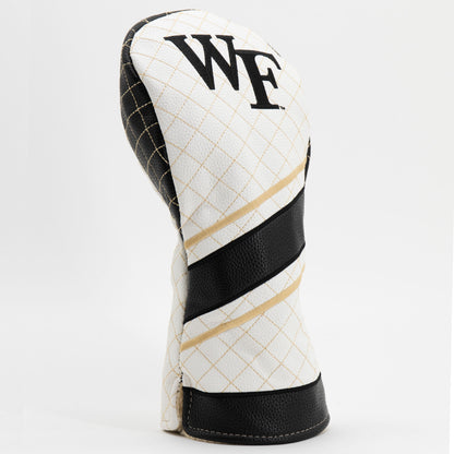 Wake Forest Demon Deacons Striped Quilted Driver Headcover, angled view