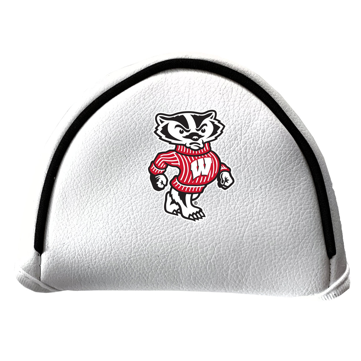 Wisconsin Badgers vintage mallet putter white printed golf headcover