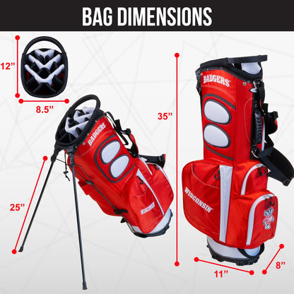 Wisconsin Badgers Fairway Stand Bag - Image 4 - Club Rehab