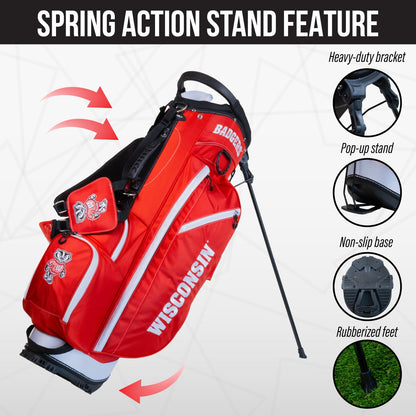 Wisconsin Badgers Fairway Stand Bag - Image 5 - Club Rehab