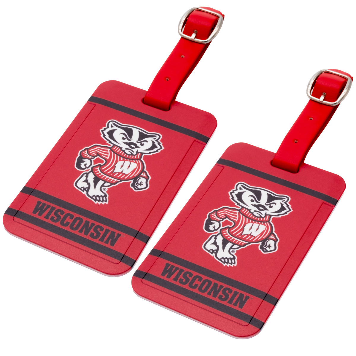 Wisconsin Badgers plastic golf bag tag by Team Golf, product photo 4