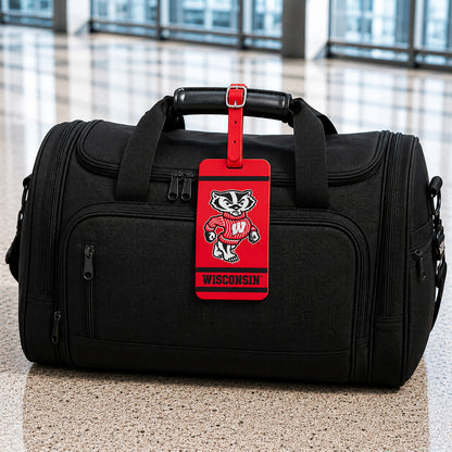 Wisconsin Badgers plastic golf bag tag by Team Golf, product photo 5