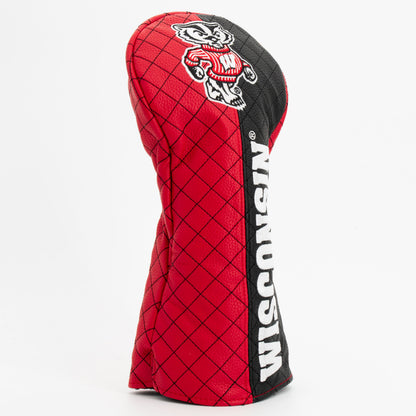 Wisconsin Badgers Split Quilted Driver Headcover, angled view