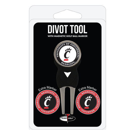 Cincinnati Bearcats divot repair tool and three ball markers