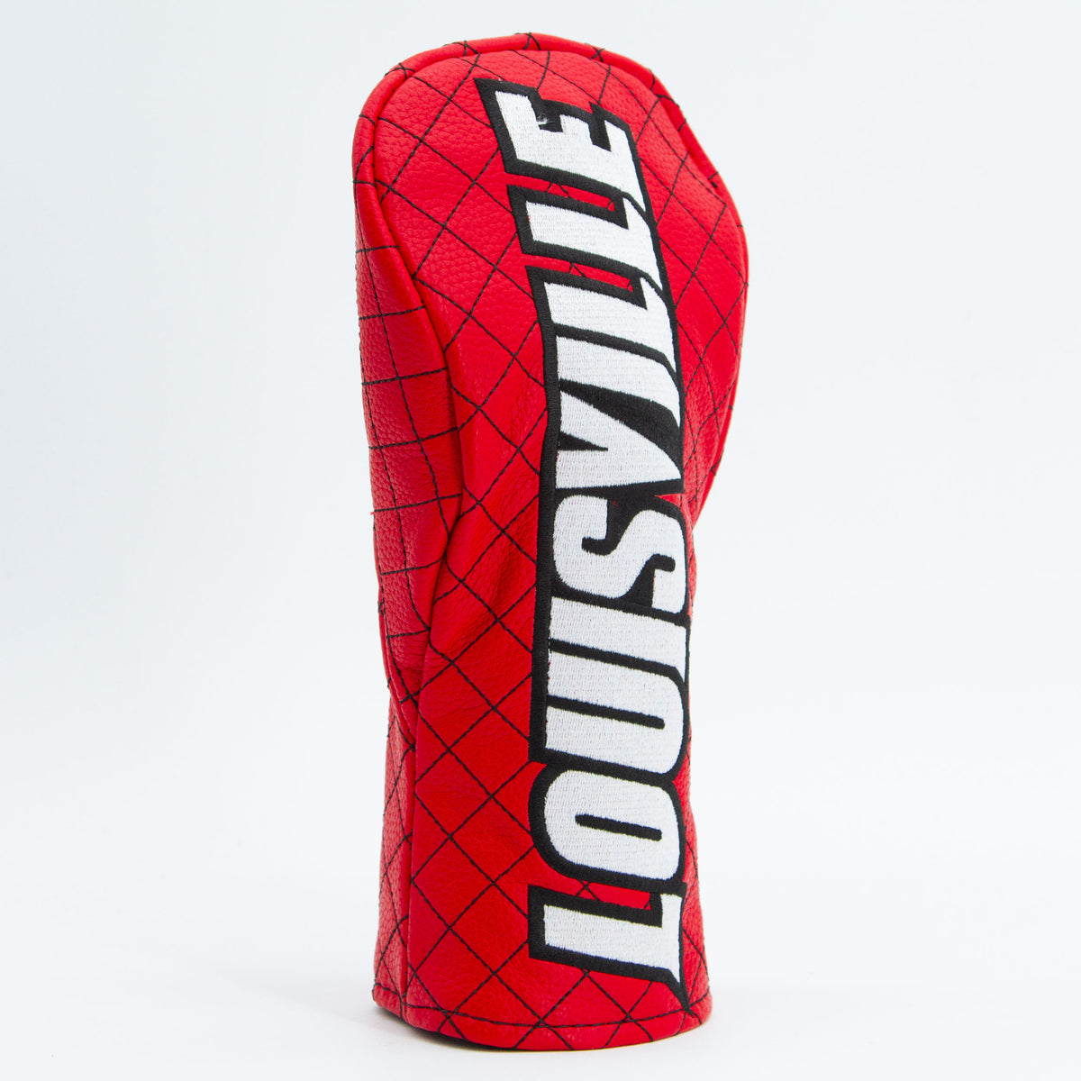 Louisville Cardinals Solid Quilted Fairway Headcover, angled view