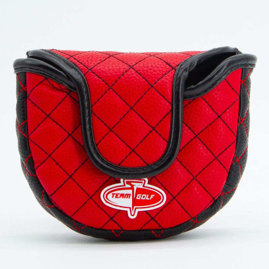Louisville Cardinals solid quilted mallet putter cover, back view