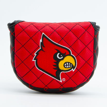 Louisville Cardinals Solid Quilted Mallet Putter Cover, front view