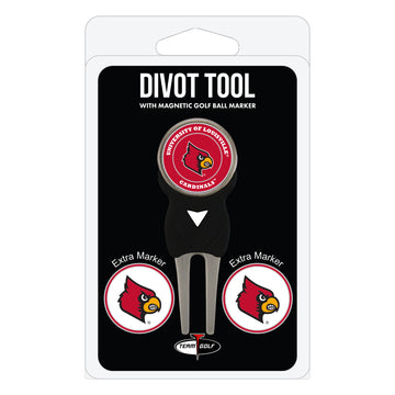 Louisville Cardinals Divot Tool + 3 Ball Markers