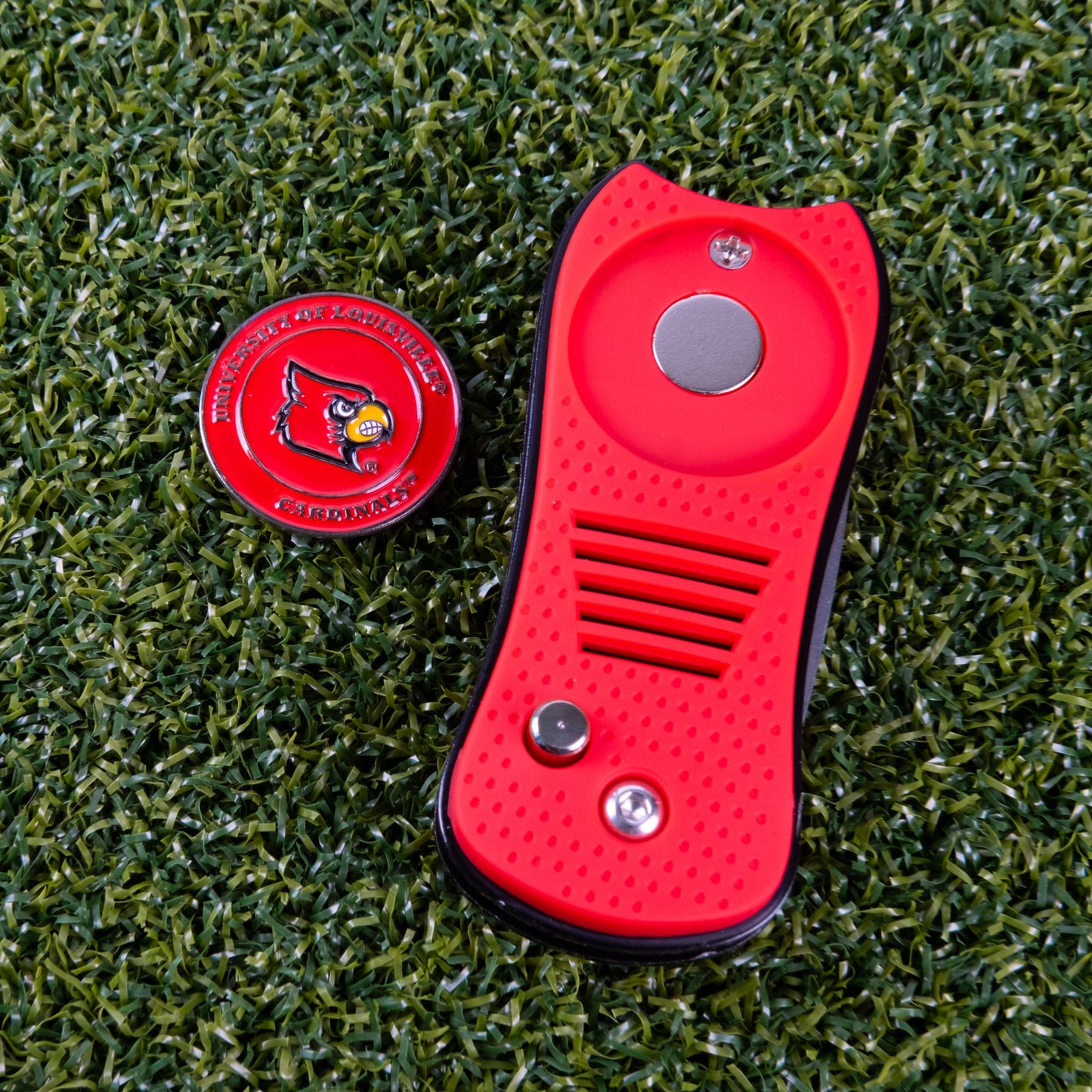 Louisville Cardinals Switchblade Divot Tool - Image 3 - Club Rehab