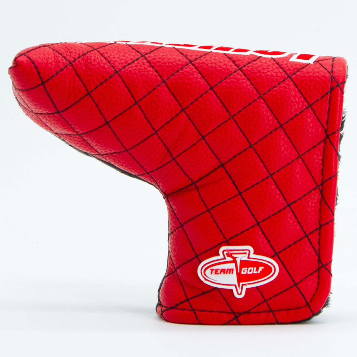 Louisville Cardinals Split Quilted Blade Putter Cover, back view