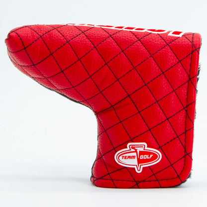 Louisville Cardinals Split Quilted Blade Putter Cover, back view