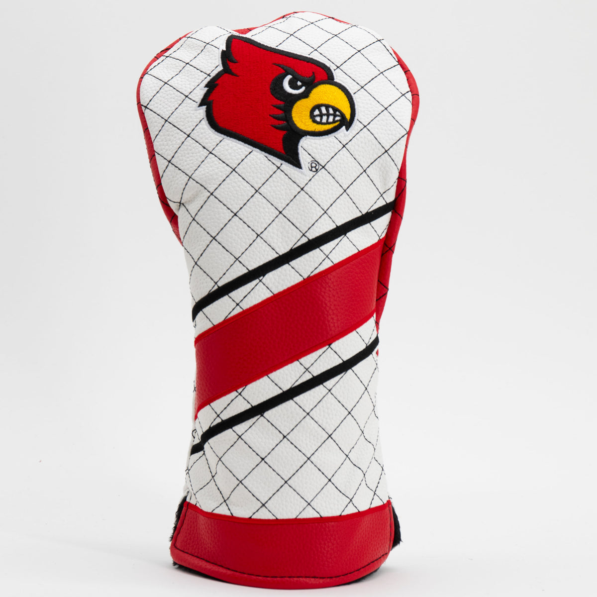 Louisville Cardinals Striped Quilted Driver Headcover, front view