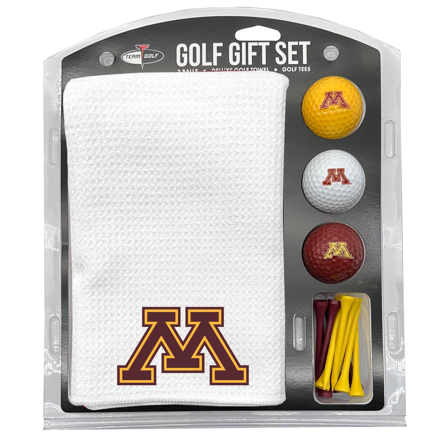 Minnesota Golden Gophers White Microfiber Towel Golf Gift Set - Club Rehab