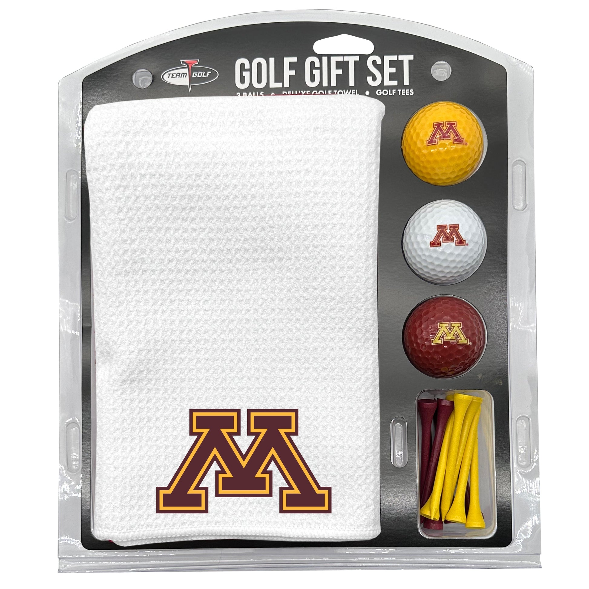 Minnesota Golden Gophers White Microfiber Towel Golf Gift Set - Club Rehab