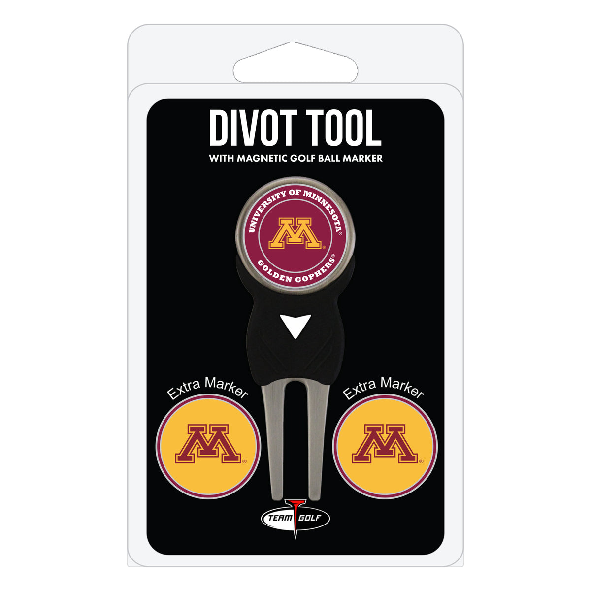 Minnesota Golden Gophers divot repair tool and three ball markers