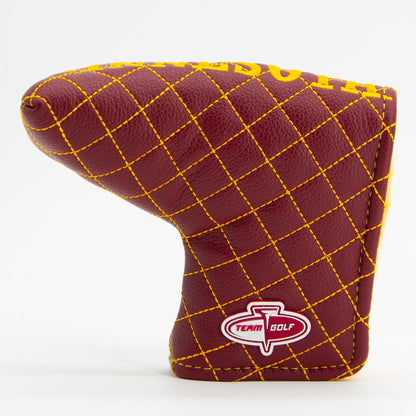 Minnesota Golden Gophers Solid Quilted Blade Putter Cover, back view