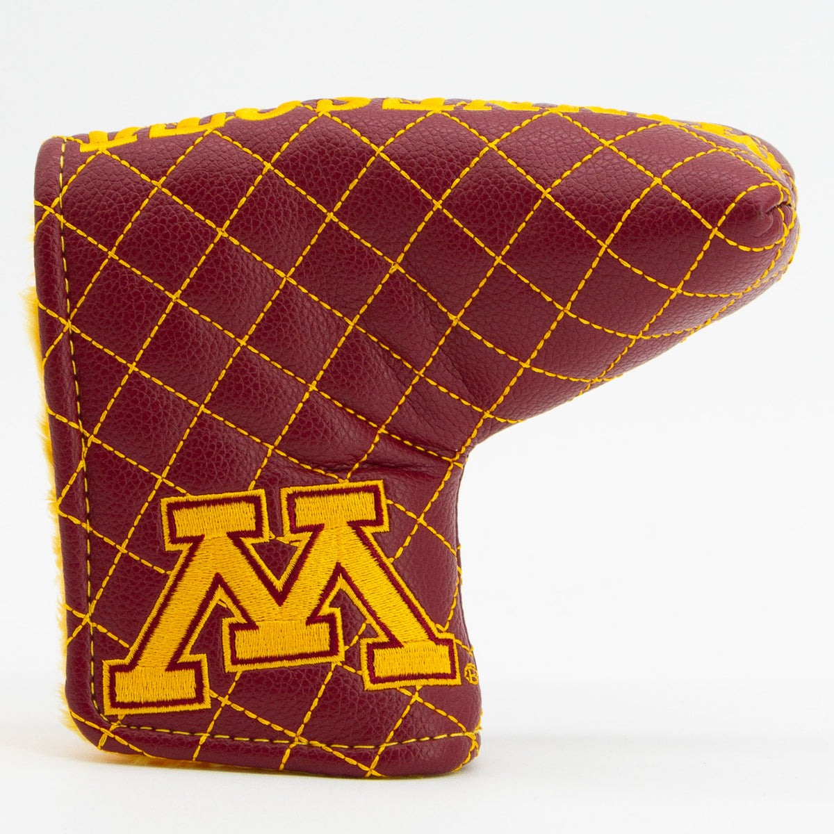 Minnesota Golden Gophers Solid Quilted Blade Putter Cover, front view