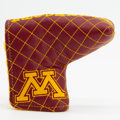 Minnesota Golden Gophers Solid Quilted Blade Putter Cover, front view
