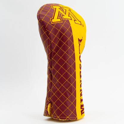 Minnesota Golden Gophers Split Quilted Driver Headcover, angled view
