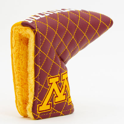 Minnesota Golden Gophers Split Quilted Blade Putter Cover, opening detail