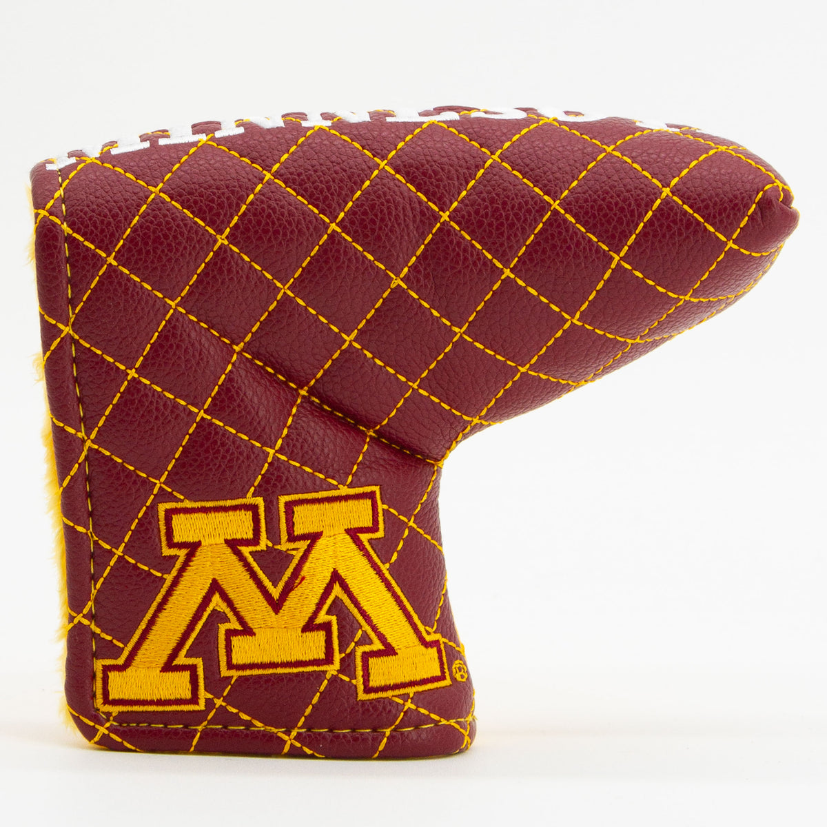 Minnesota Golden Gophers Split Quilted Blade Putter Cover, front view