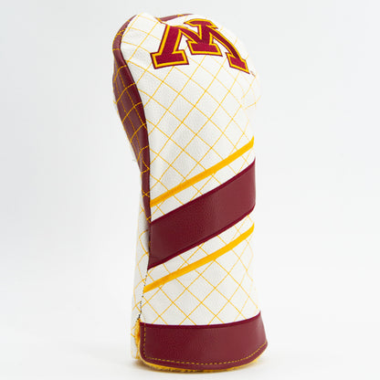 Minnesota Golden Gophers Striped Quilted Driver Headcover, angled view